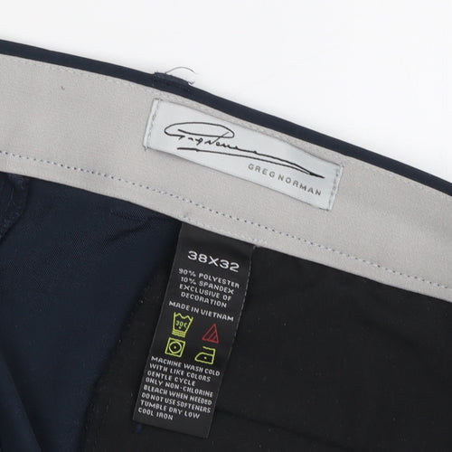 Greg Norman Men's Black Trousers, Size 38
