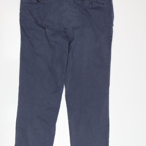 Meyer Men's Blue Chino Trousers Size 40 Regular