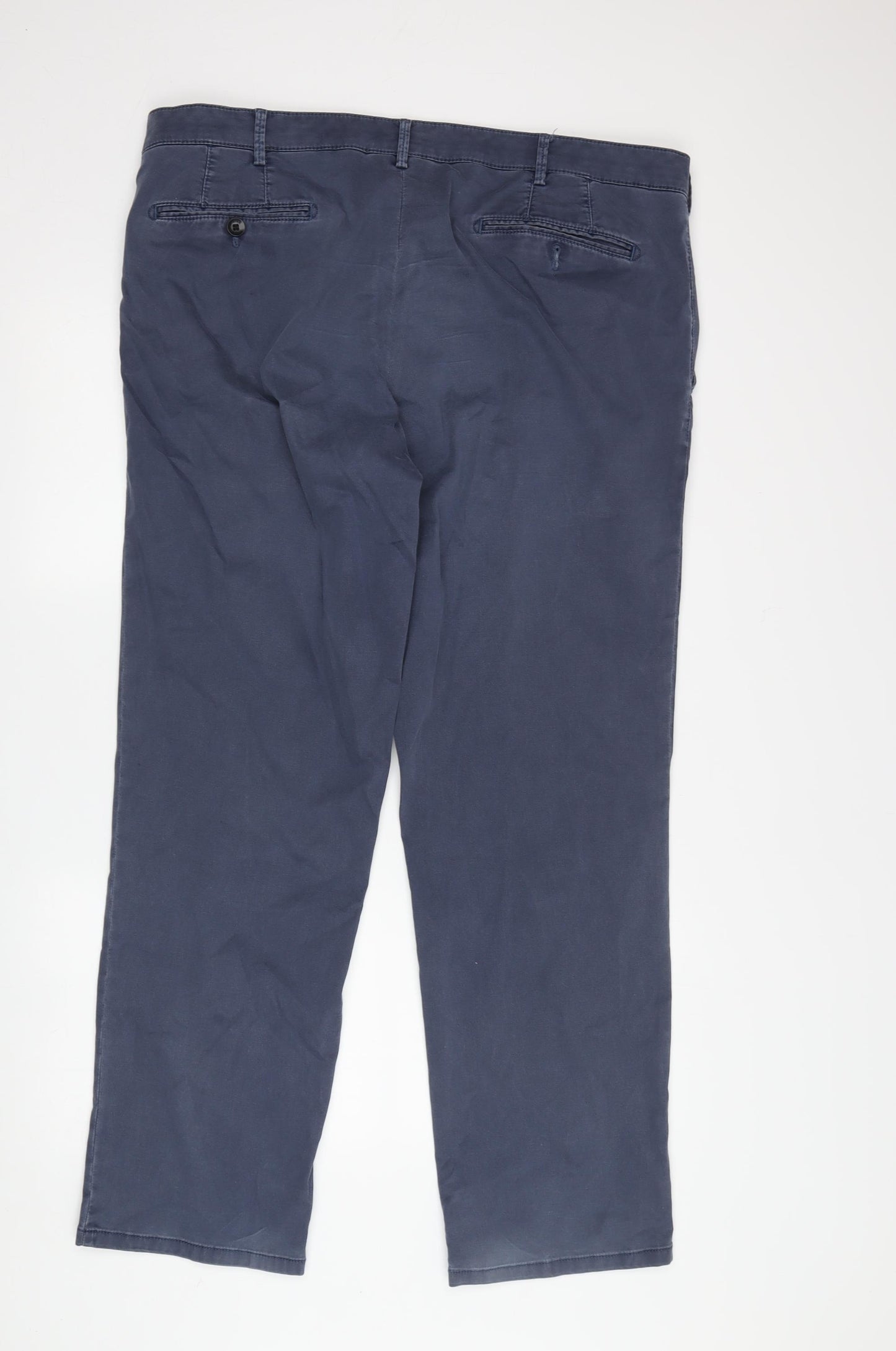 Meyer Men's Blue Chino Trousers Size 40 Regular