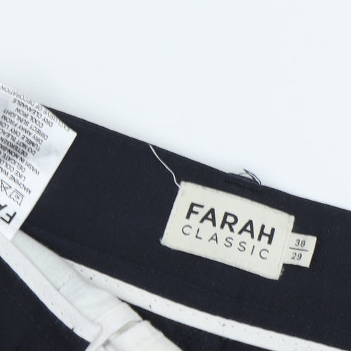Farah Men's Black Dress Pants - Size 38 Classic Fit