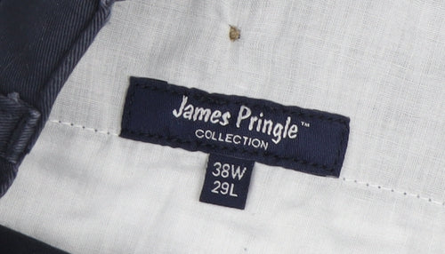 James Pringle Men's Black Chino Trousers 38W