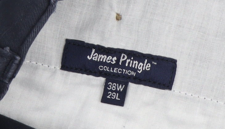 James Pringle Men's Black Chino Trousers 38W