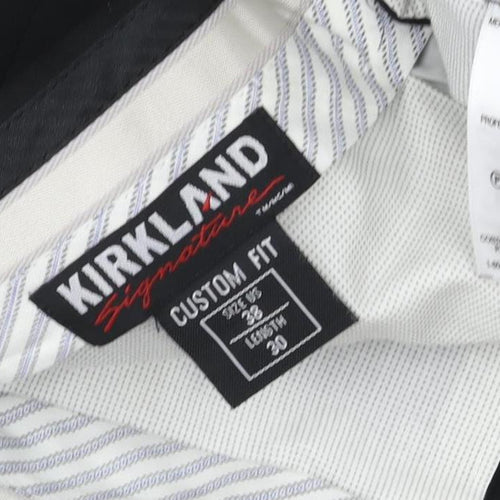 Kirkland Signature Men's Black Dress Pants, 28W 30L, Wool