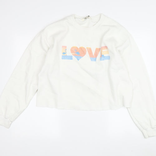Miss Selfridge Women's White M Pullover Sweatshirt