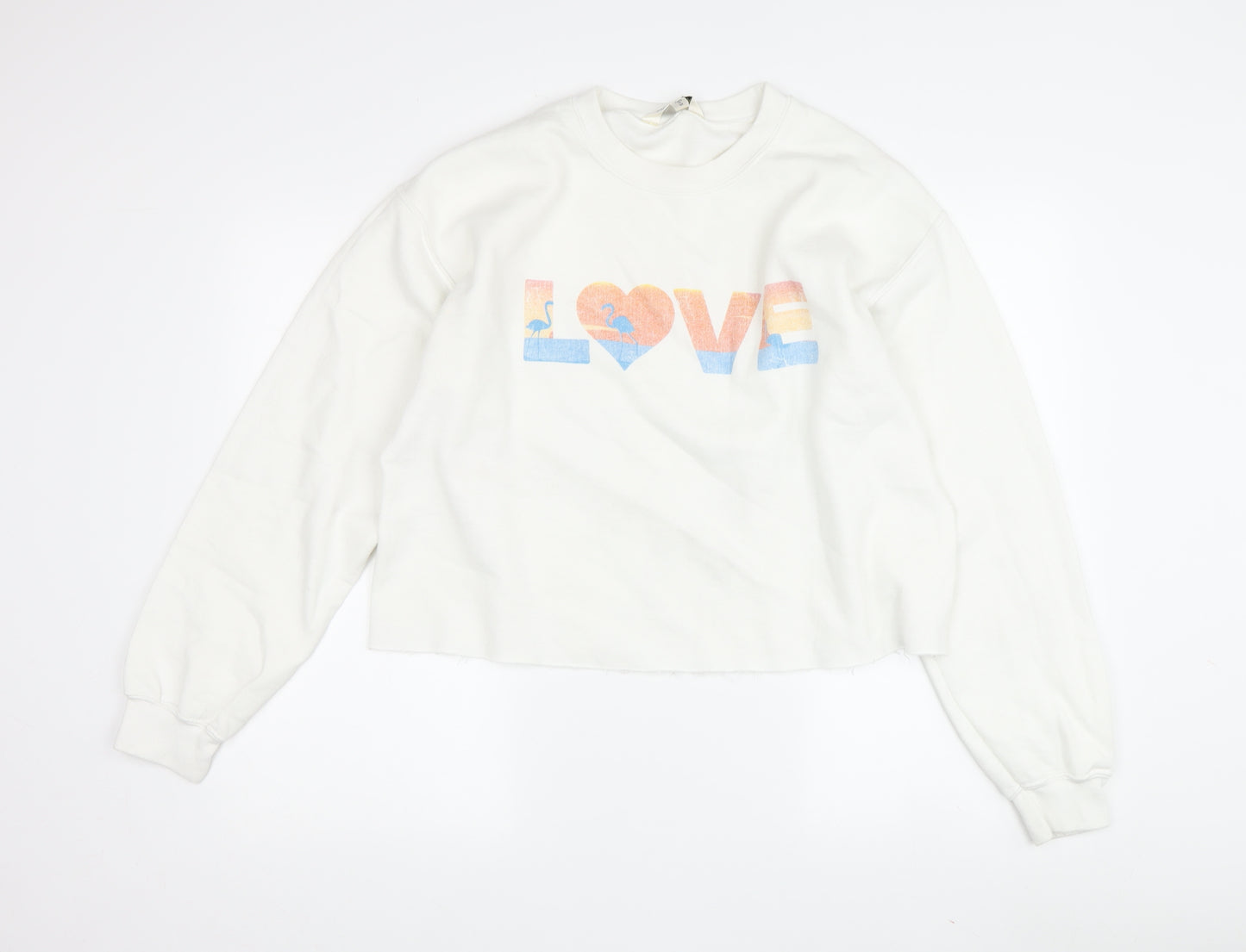 Miss Selfridge Women's White M Pullover Sweatshirt