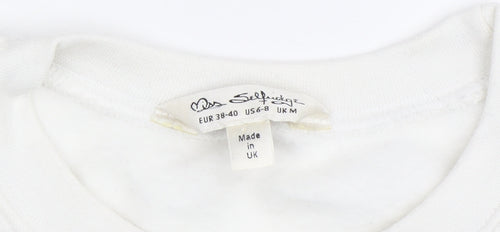 Miss Selfridge Women's White M Pullover Sweatshirt