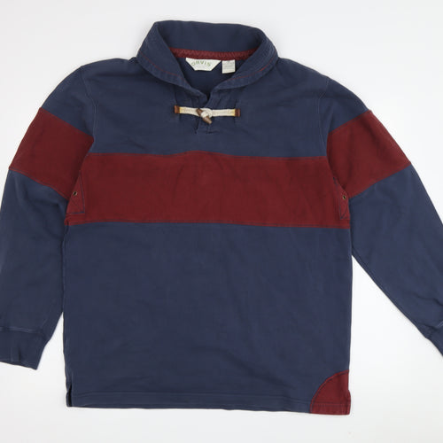 Orvis Men's Blue Cotton Pullover Sweatshirt M