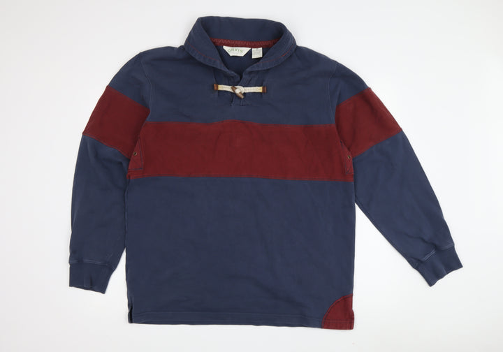 Orvis Men's Blue Cotton Pullover Sweatshirt M