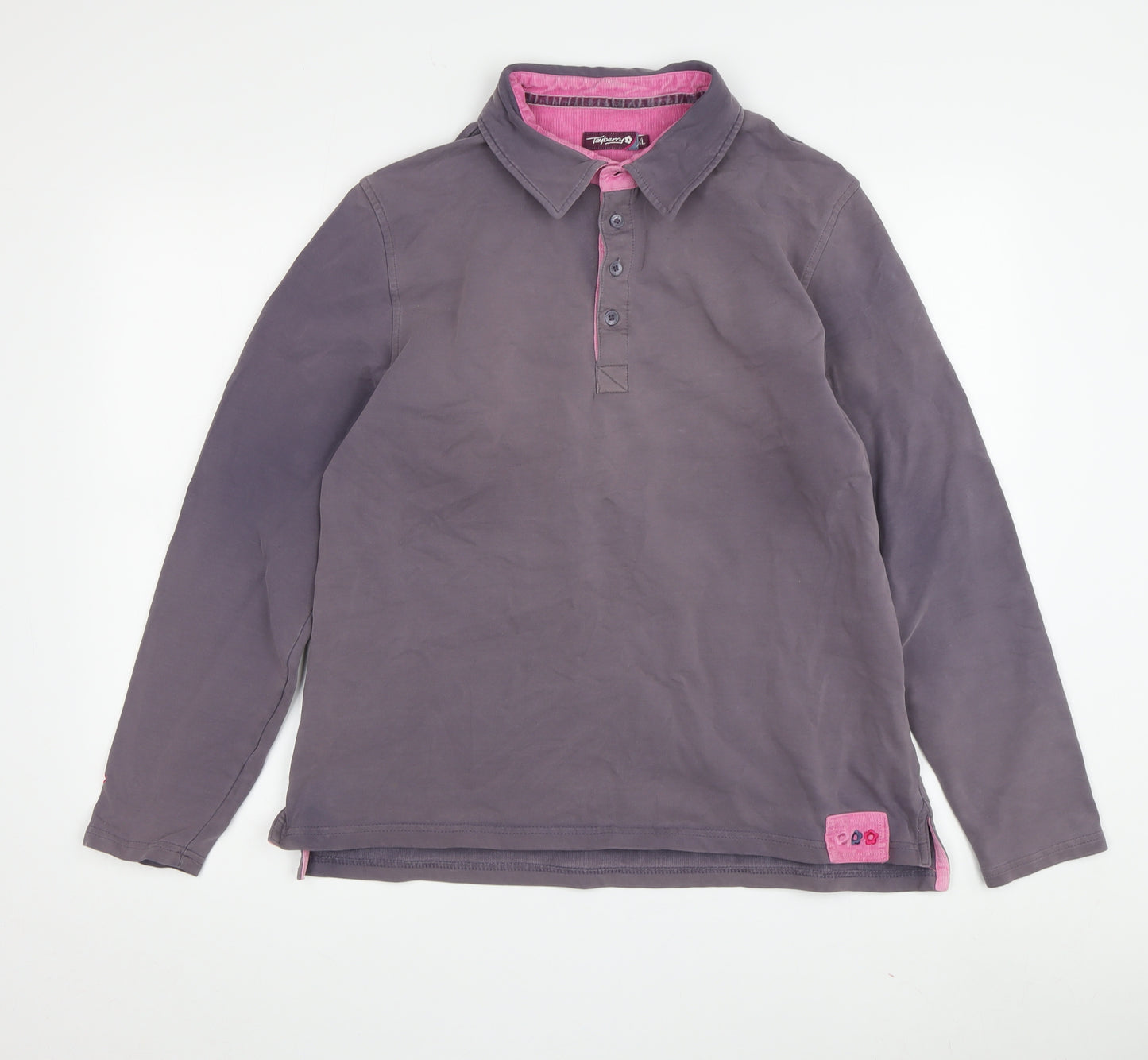 Tayberry Women's Grey Henley Sweatshirt Size 12