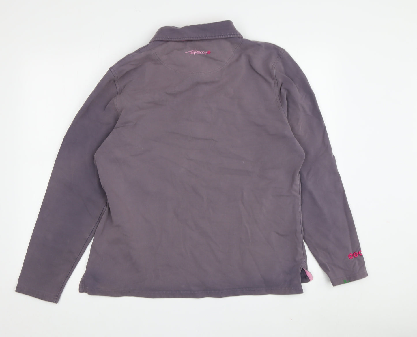 Tayberry Women's Grey Henley Sweatshirt Size 12