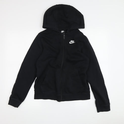 Nike Boys Black Full Zip Hoodie - Size L, Fleece, Casual