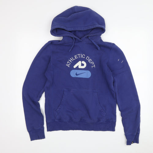 Nike Boys Blue Hoodie L Athletic Logo Pullover
