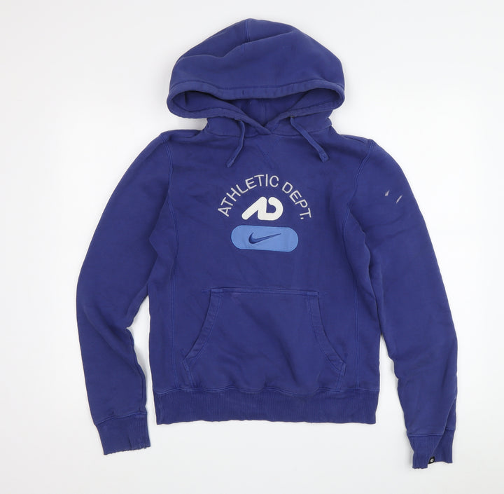 Nike Boys Blue Hoodie L Athletic Logo Pullover