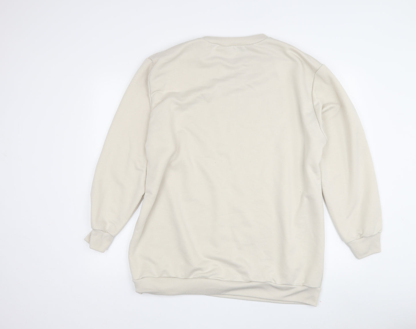 Miss Klass Women Beige Pullover Sweatshirt Size 24