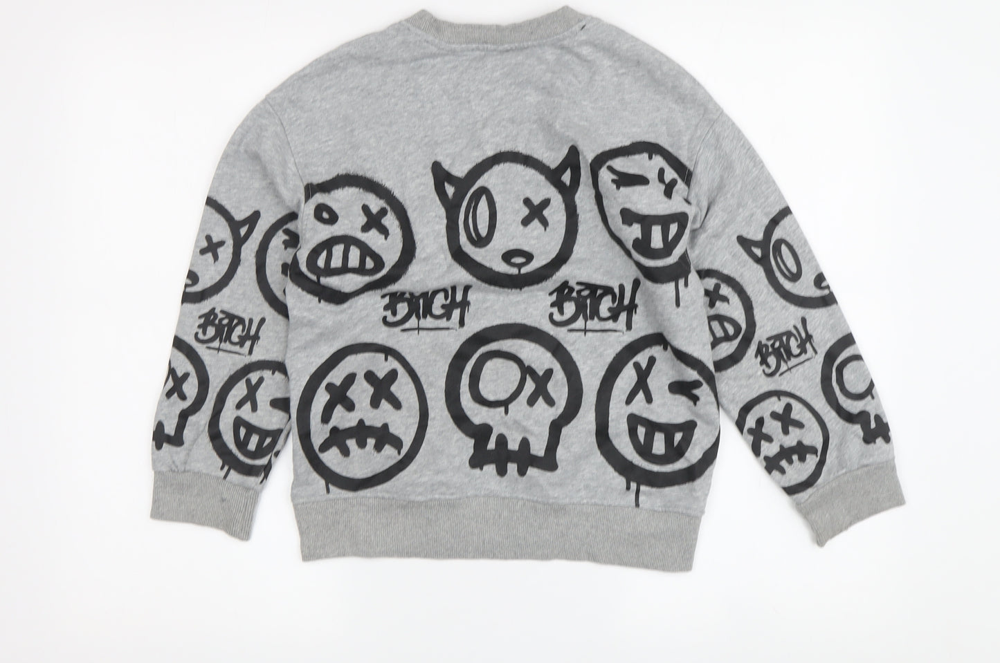 New Fangled Boys Grey Graphic Print Sweatshirt 12-13 Years