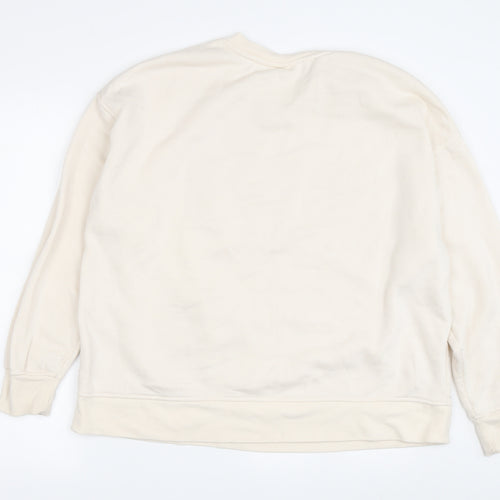 Disney Women's Ivory Mickey Sweatshirt L
