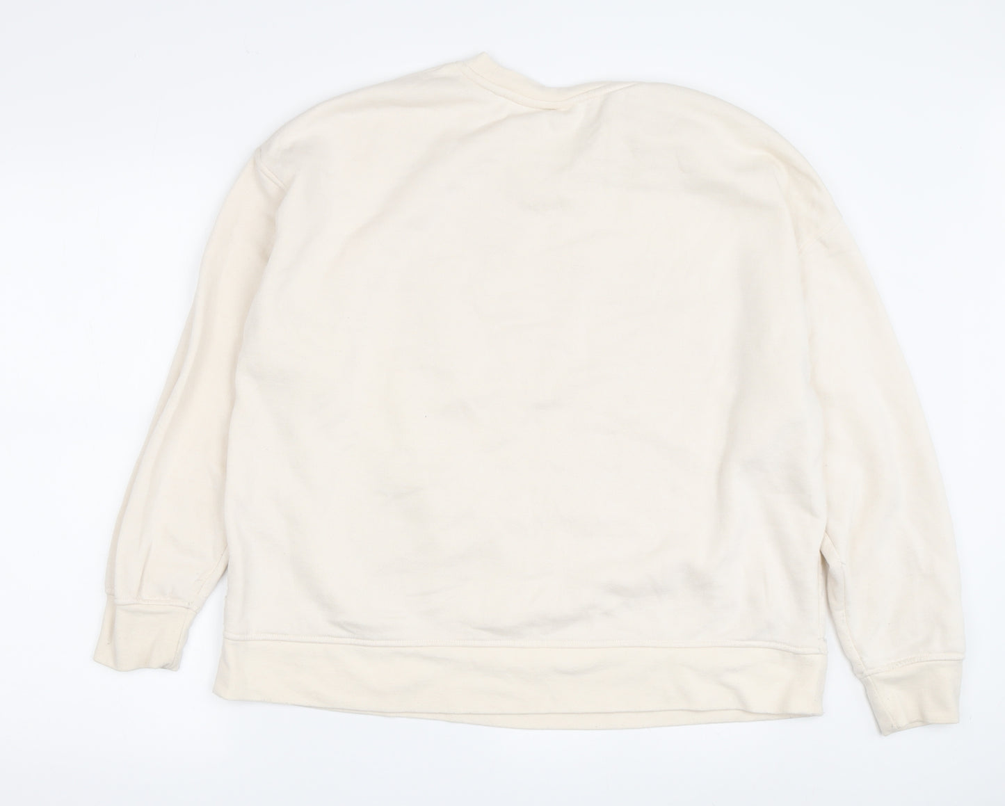 Disney Women's Ivory Mickey Sweatshirt L