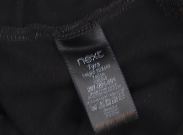 Next Girls Black Rainbow Sweatshirt Dress, Size 7 Years