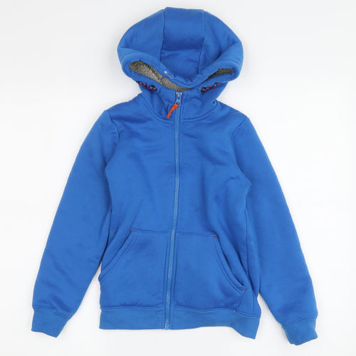 Mountain Warehouse Boys Blue Hoodie 7-8 Full Zip Lined
