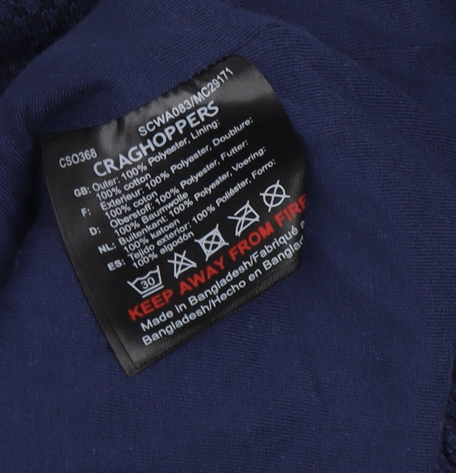 Craghoppers Women's Blue Full Zip Hoodie Size 18