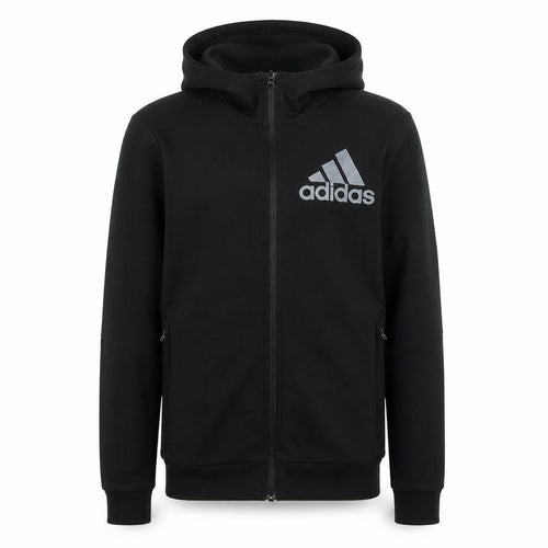 Adidas Unisex Black Full Zip Hoodie Size S Regular Fit