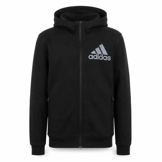 Adidas Unisex Black Full Zip Hoodie Size S Regular Fit