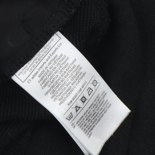 Adidas Unisex Black Full Zip Hoodie Size S Regular Fit