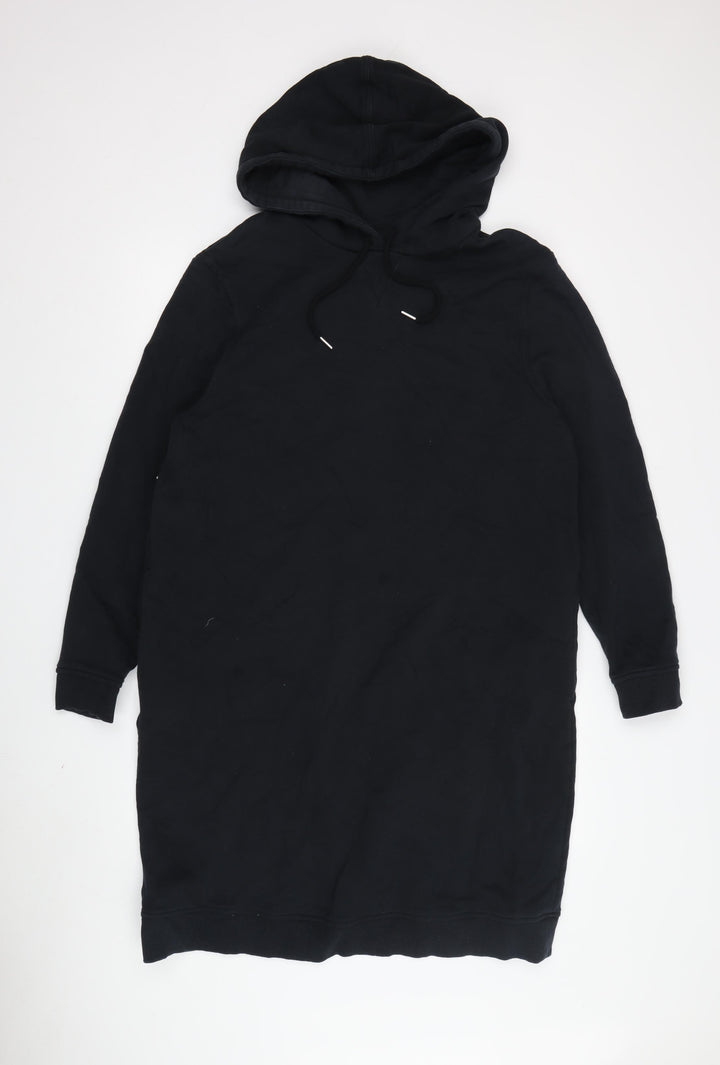 M&S Women's Black Hoodie, Size 14, Casual Pullover