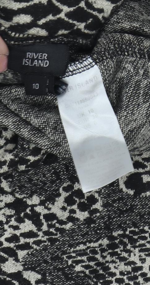 River Island Women Black A-Line Party Dress Size 10