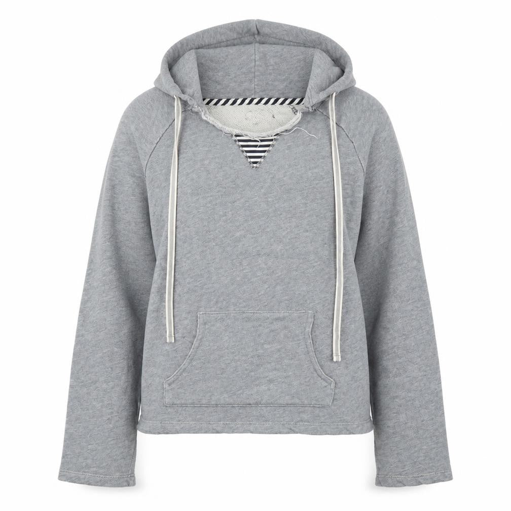 Front view of Gap Women's Grey Pullover Hoodie XS