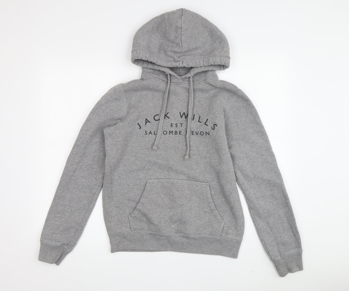 Jack Wills Women's Grey Hoodie, UK 8, Pullover