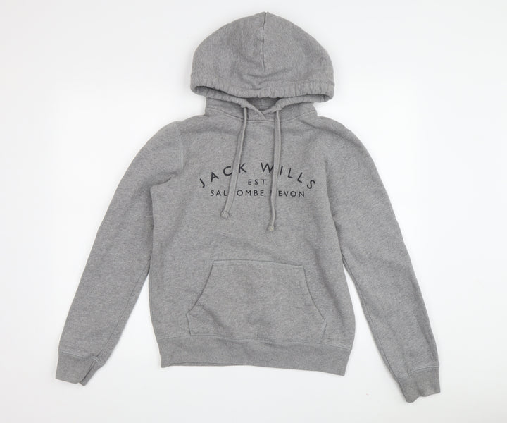 Jack Wills Women's Grey Hoodie, UK 8, Pullover