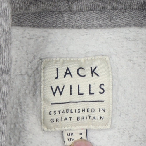 Jack Wills Women's Grey Hoodie, UK 8, Pullover