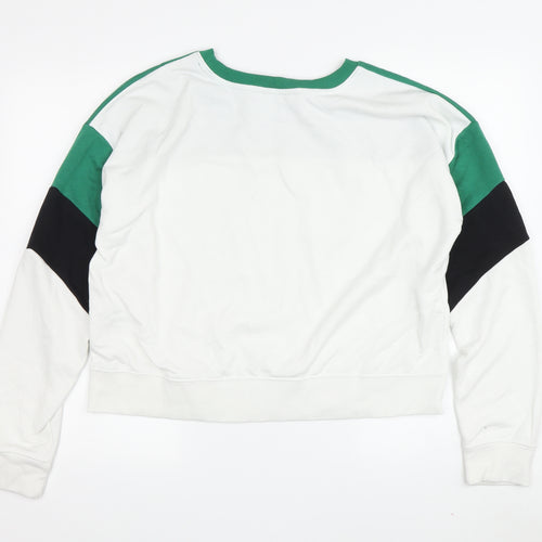 New Look Women's Colourblock Sweatshirt Green Size 16