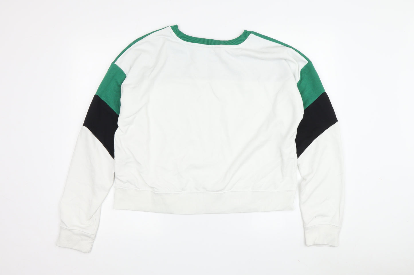 New Look Women's Colourblock Sweatshirt Green Size 16