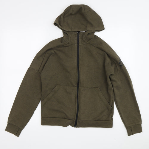 Adidas Boys Green Full Zip Hoodie 11-12 Years
