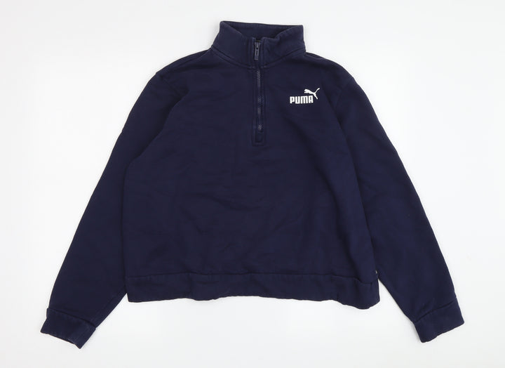 Puma Women's Blue Pullover Sweatshirt L