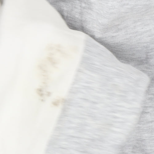 STATUS Men's Grey Pullover Hoodie, Size S, Logo Accented