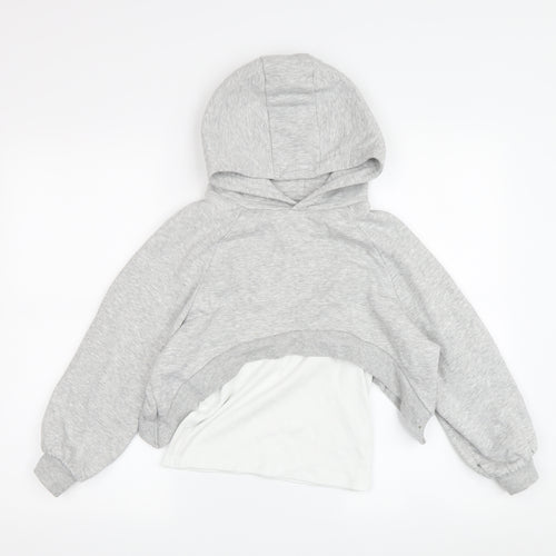 Next Girls Grey Hoodie, 9 Years, Pullover Style