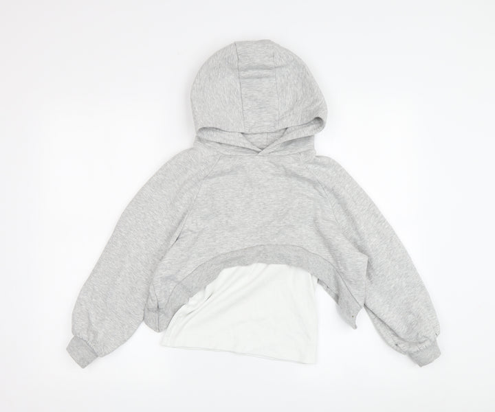 Next Girls Grey Hoodie, 9 Years, Pullover Style