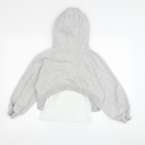 Next Girls Grey Hoodie, 9 Years, Pullover Style