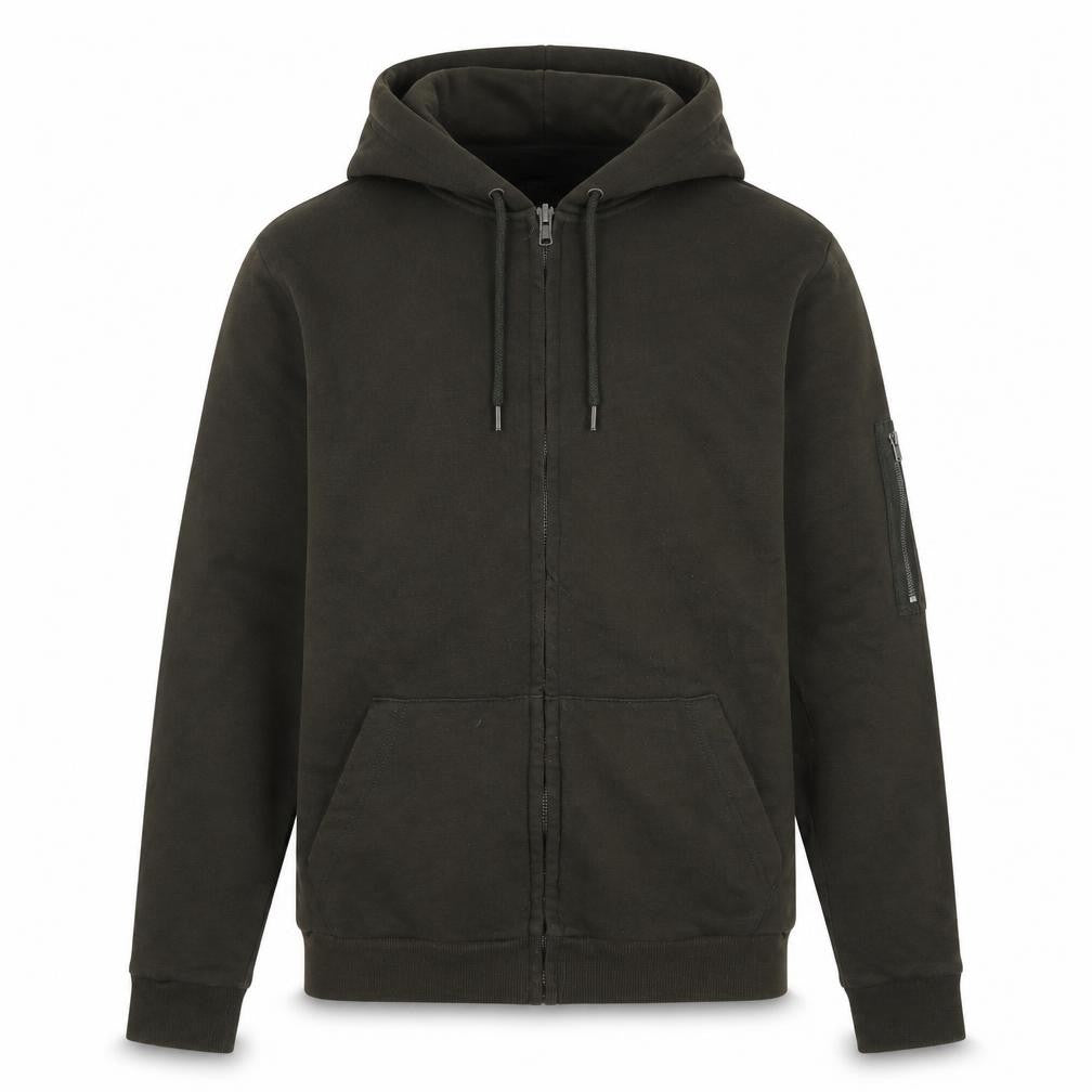 Brave Soul Men's Green Full Zip Hoodie, Size L