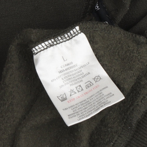 Brave Soul Men's Green Full Zip Hoodie, Size L
