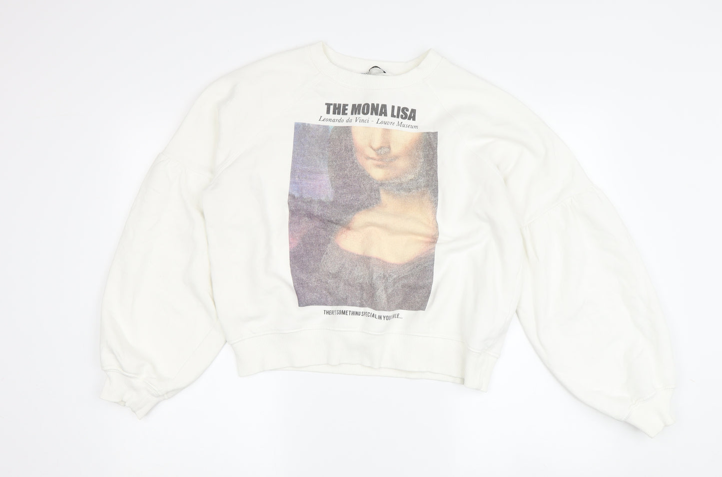 Zara Women's White Mona Lisa Art Print Sweatshirt S