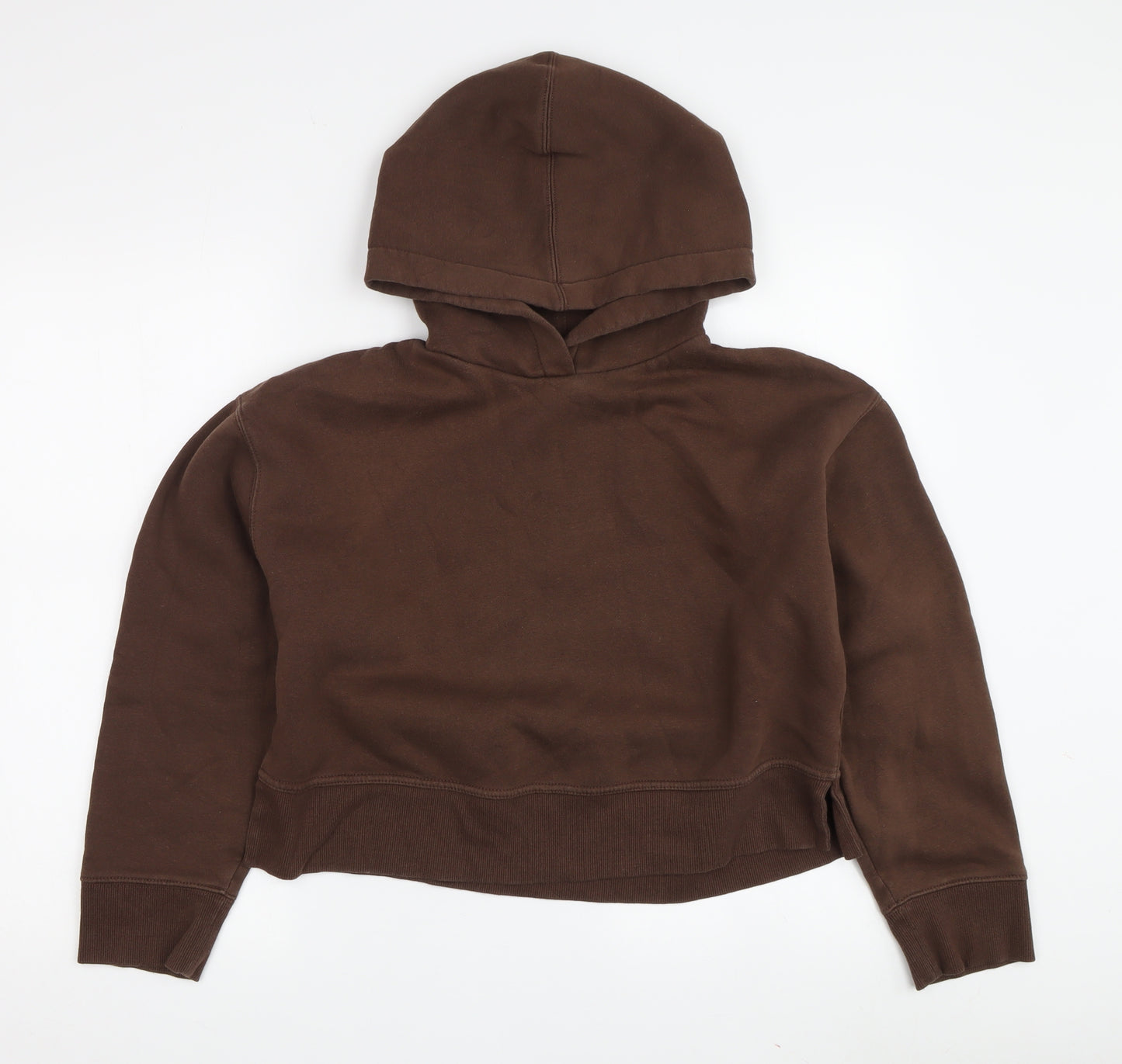 Zara Women’s Brown Cotton Pullover Hoodie - Small