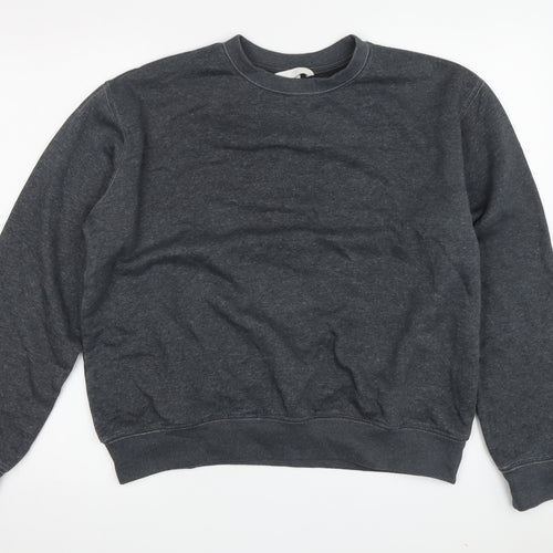 H&M Women’s Grey Pullover Sweatshirt M Regular Crew Neck