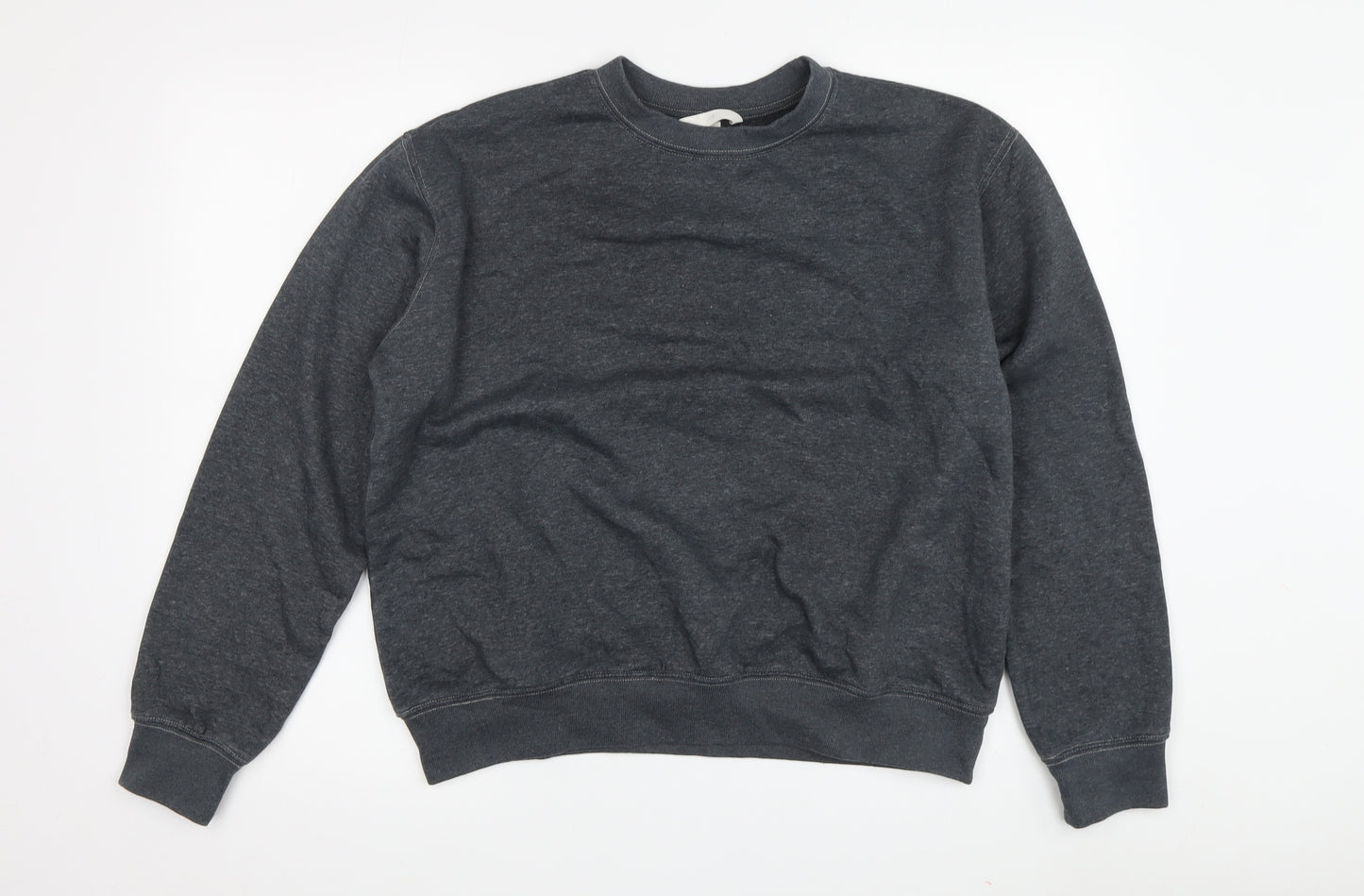 H&M Women’s Grey Pullover Sweatshirt M Regular Crew Neck