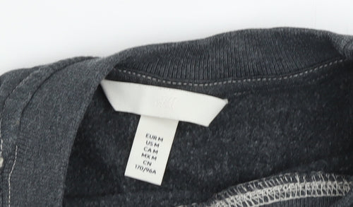 H&M Women’s Grey Pullover Sweatshirt M Regular Crew Neck