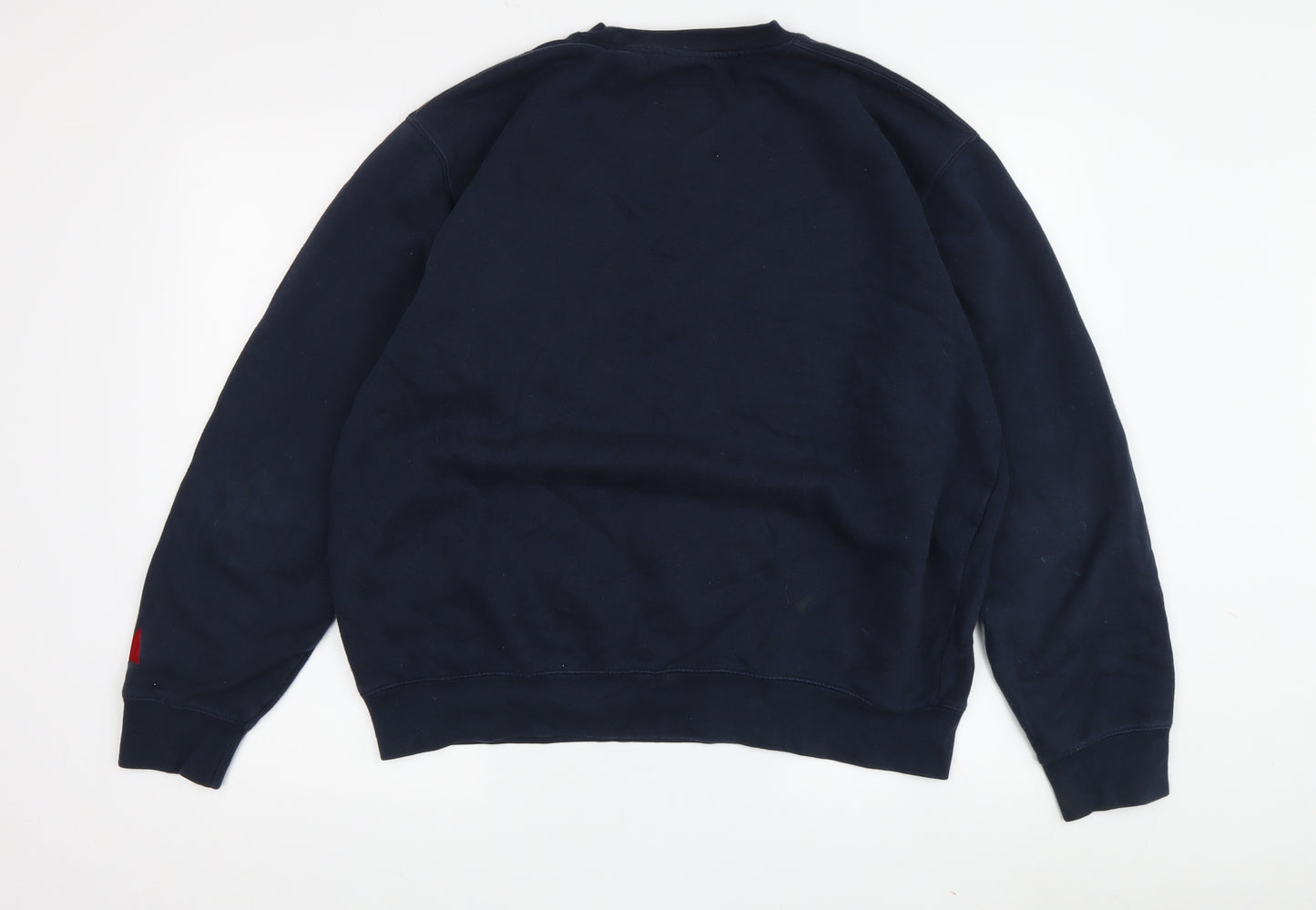 Northern Couture Men's Blue Large Logo Pullover Sweatshirt