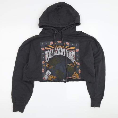 Hollister Women's Black Graphic Pullover Hoodie S